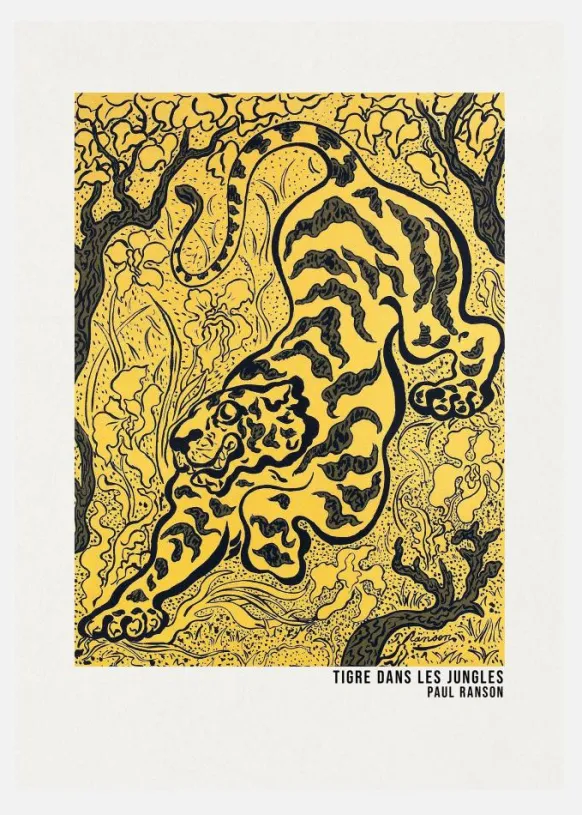 Tigre Dans Les Jungles Canvastavla (30x40 cm)