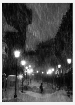 Tombe La Neige Canvastavla (30x40 cm)