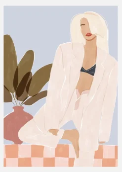 Too Lazy To Yoga Canvastavla (30x40 cm)
