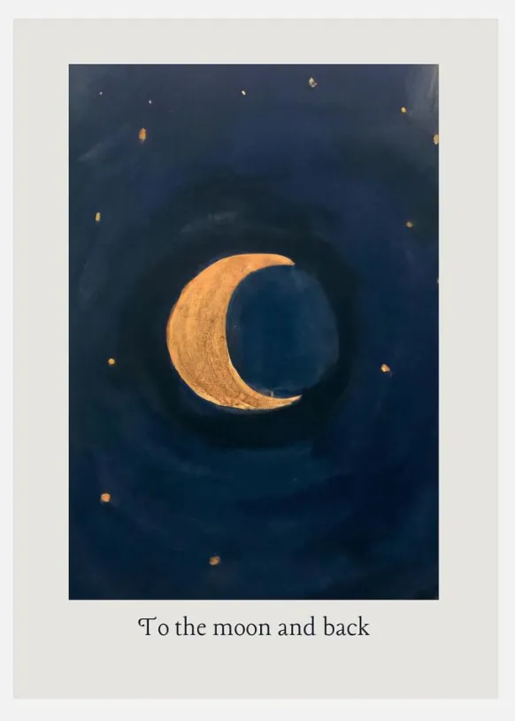 To The Moon And Back Canvastavla (30x40 cm)
