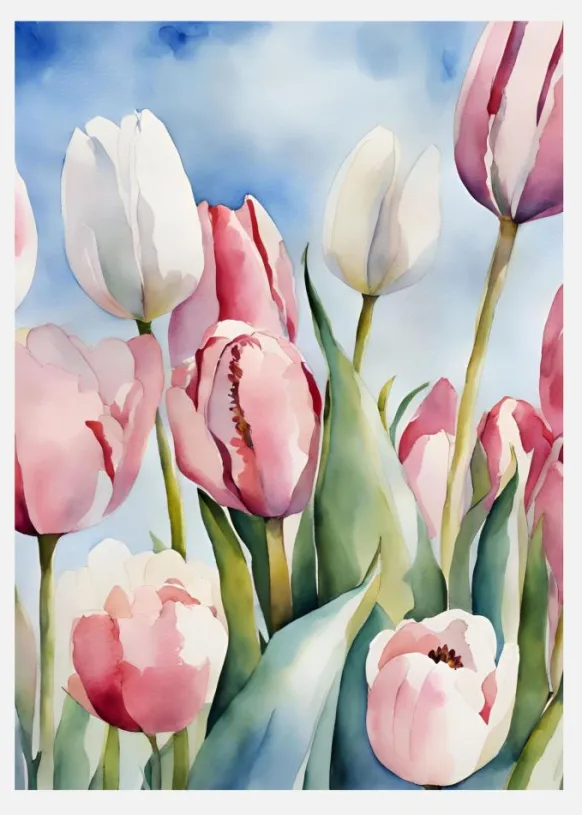 Tulpenfeld Canvastavla (30x40 cm)