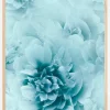 Turquoise flowers Poster (21x29.7 cm (A4))