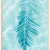 Turquoise Palm Leave Poster (21x29.7 cm (A4))