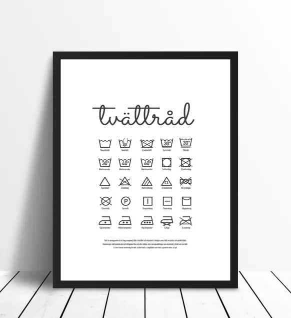 Tvättråd - Vit Poster (21x29.7 cm (A4))