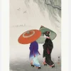 Two Women In The Rain Canvastavla (30x40 cm)