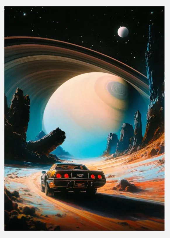 Ultimate Space Racer Canvastavla (30x40 cm)