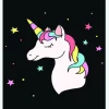 Unicorn Black Canvastavla (30x40 cm)