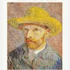 Van Gogh - Self Portrait With Straw Hat Canvastavla (30x40 cm)