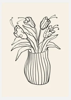 Vase Sketch Canvastavla (30x40 cm)