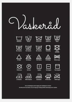 Vaskeråd - Sort Canvastavla (30x40 cm)