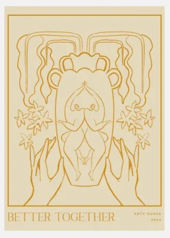 Vessel Collection : Better Together (lineart) Canvastavla (30x40 cm)