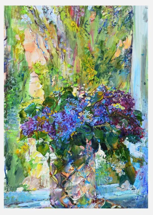 Vibrant Floral Canvastavla (30x40 cm)