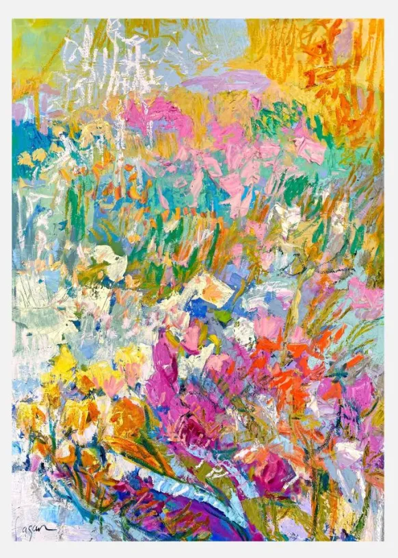 Vibrant Garden Dream Canvastavla (30x40 cm)
