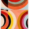 Warm Colors Bauhaus Geometry3 Canvastavla (30x40 cm)