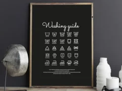 Washing guide - Black Poster (21x29.7 cm (A4))