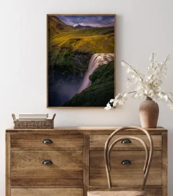 Waterfall On The Hill Poster (21x29.7 cm (A4))
