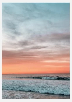 Waves Under Sunset Canvastavla (30x40 cm)