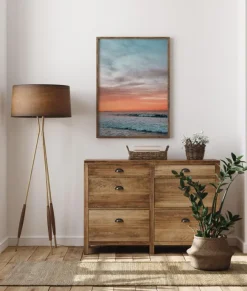 Waves Under Sunset Poster (21x29.7 cm (A4))