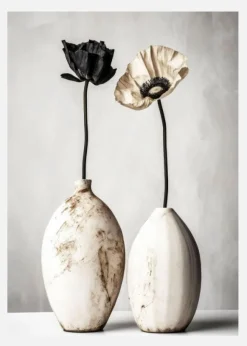 White Ceramic No 3 Canvastavla (30x40 cm)