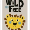Wild And Free - Beige Canvastavla (30x40 cm)