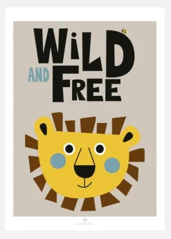 Wild And Free - Beige Canvastavla (30x40 cm)
