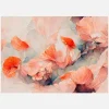 Wild Coral Flowers Canvastavla (30x40 cm)
