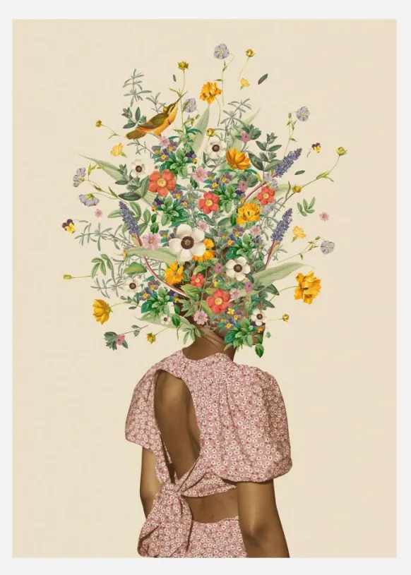 Wildflower Bouquet Canvastavla (30x40 cm)