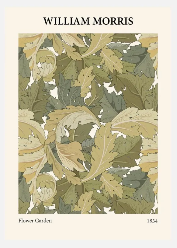 William Morris - Flower Garden 3 Canvastavla (30x40 cm)