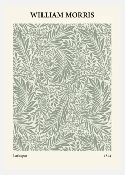 William Morris - Larkspur 4 Canvastavla (30x40 cm)