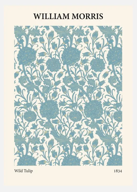William Morris - Wild Tulip 3 Canvastavla (30x40 cm)