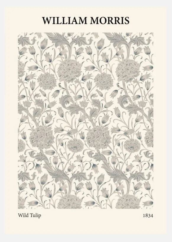 William Morris - Wild Tulip 2 Canvastavla (30x40 cm)