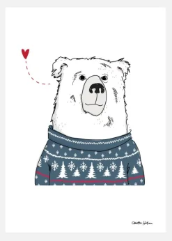 Winter Bear Canvastavla (30x40 cm)