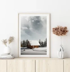 Winter Cabin Poster (21x29.7 cm (A4))