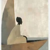 Woman On Boat Canvastavla (30x40 cm)