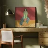 Woman on stool Poster (30x30 cm)