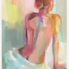 Woman Posing Canvastavla (30x40 cm)