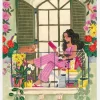 Woman Reads On Balcony Canvastavla (30x40 cm)