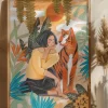 Woman with Tiger Poster (21x29.7 cm (A4))