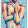 Womens Body Painting Canvastavla (30x40 cm)