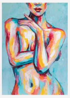 Womens Body Painting Canvastavla (30x40 cm)