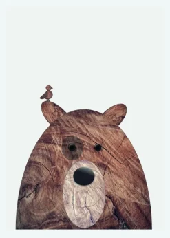 Wood Bear Canvastavla (30x40 cm)