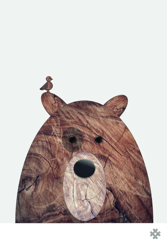 Wood bear Poster (21x29.7 cm (A4))