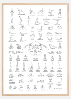 Yoga Black and White l Poster (21x29.7 cm (A4))