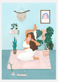 Yoga Time Canvastavla (30x40 cm)