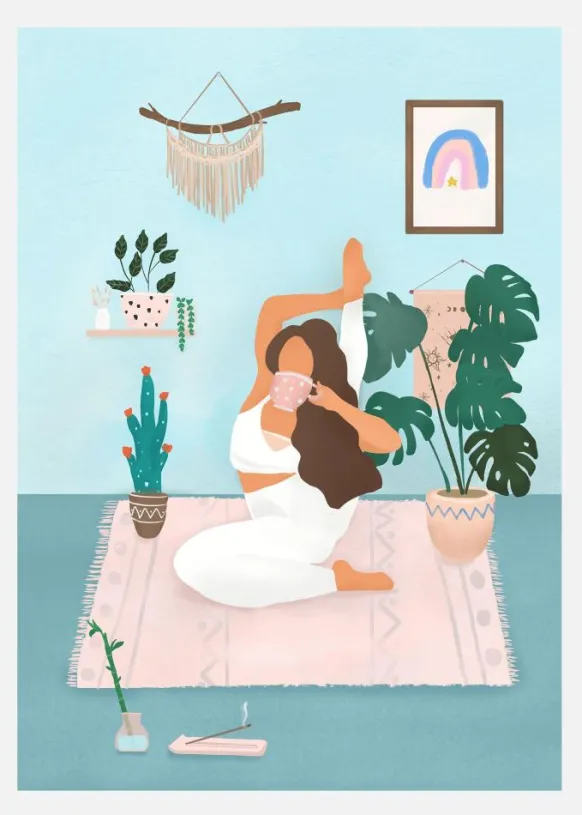 Yoga Time Canvastavla (30x40 cm)