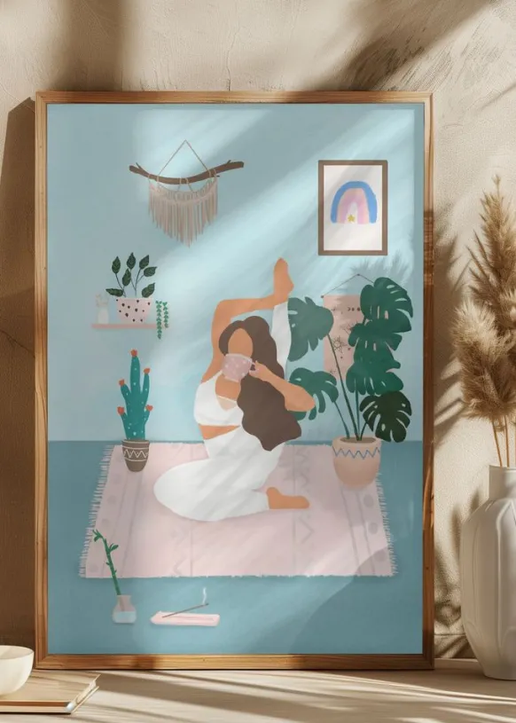 Yoga Time Poster (21x29.7 cm (A4))