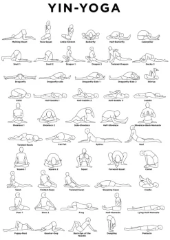Yoga - White Poster (21x29.7 cm (A4))